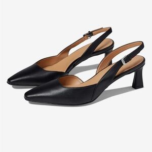 Naturalizer Black Slingback Kitten Heels genuine leather 6.5